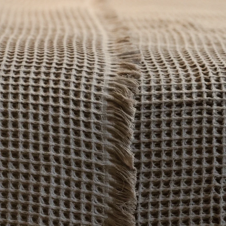 Terra Petek Dokulu Tek Kişilik Yatak Örtüsü Vizon 160x220 cm - 2