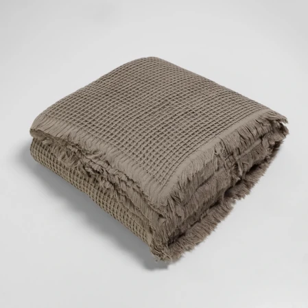 Terra Petek Dokulu Tek Kişilik Yatak Örtüsü Vizon 160x220 cm - 3