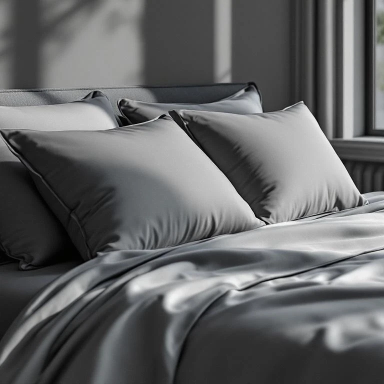 Odin 300 TC Pamuk Saten Yastık Kılıfı Antrasit - 1