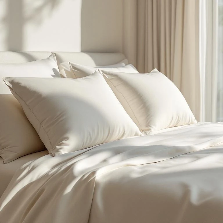 Odin 300 TC Pamuk Saten Yastık Kılıfı Ekru - Qua Home