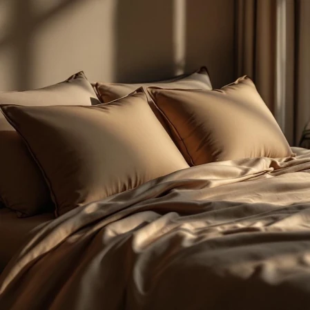 Soho 200 TC Pamuk Perkal Yastık Kılıfı Kahverengi 